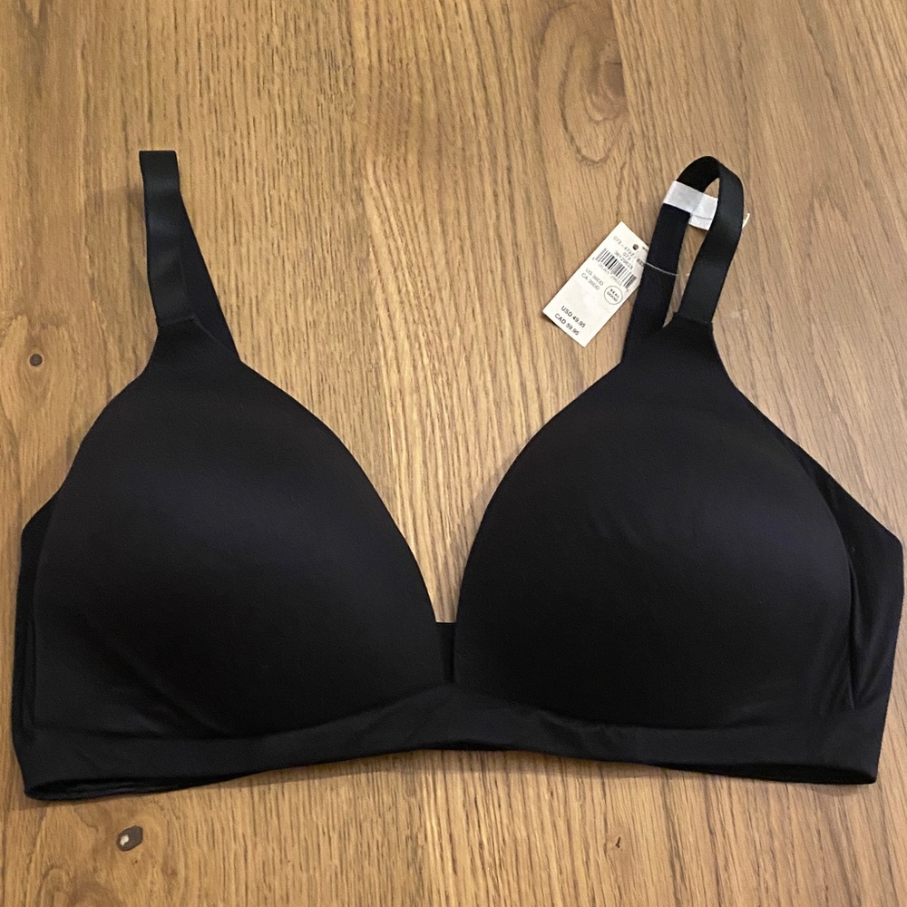 NWT Aerie Sunnie Wireless Bra Black 38DD